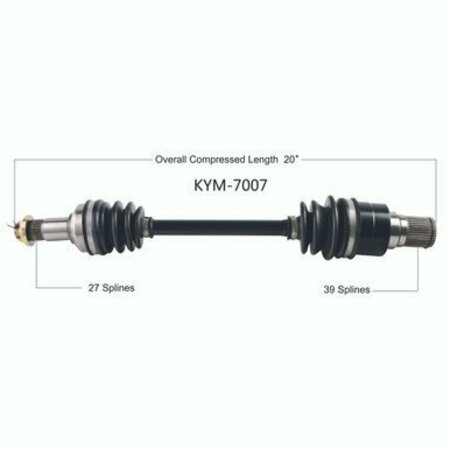 WIDE OPEN OE Replacement CV Axle for KYMCO REAR RIGHT MXU 500/700 KYM-7007